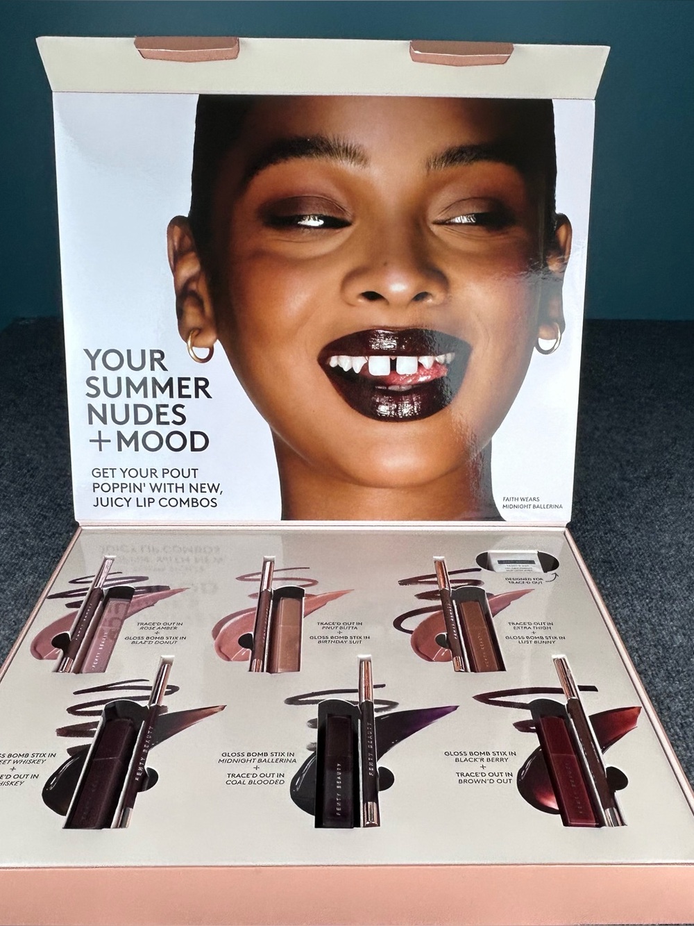 Fenty Beauty PR Vault Box 12 pc Mega Set Juicy Lip Combos ~ Gloss Stix & Liners